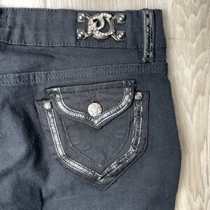 Roberto Cavalli Embellished Black Jeans Low Rise Size 27